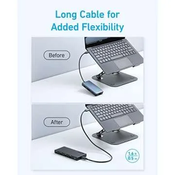 Anker 10-in-1 USB C Hub with 100W Power Delivery, Dual 4K HDMI, 4 USB-A/USB-C Ports, Ethernet, SD Card Slot for Laptops