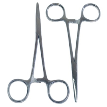 HTS 161D0 2 Pc 5.5" Locking Straight Hemostat Set - Stainless Steel Quality