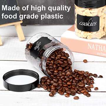 Dabacc 8 OZ Plastic Jars - Secure Food and Craft Storage