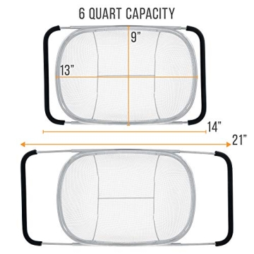 Premium Stainless Steel Colander with Expandable Handles
