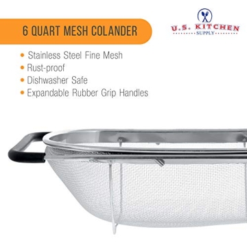 Premium Stainless Steel Colander with Expandable Handles