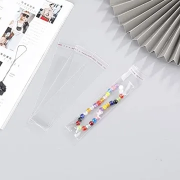 Yotelab Self Sealing Cellophane Bags, Pretzel Rod Bags, 2x10 Inch Clear Resealable Cellophane Bags Self Adhesive,100 Pcs