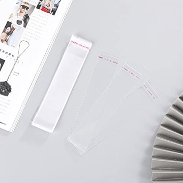 Yotelab Self Sealing Cellophane Bags, Pretzel Rod Bags, 2x10 Inch Clear Resealable Cellophane Bags Self Adhesive,100 Pcs