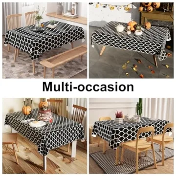 Durable Waterproof Table Cloth for Rectangle Tables
