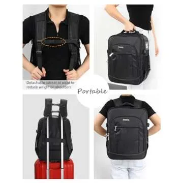 Makeup Backpack Makeup Artist Bag Professional Makeup Bag Extra Large Makeup Case Travel Train Case Storage Organizer Large Capacity Cosmetic Case with 4 Small Bag (Black, Large)