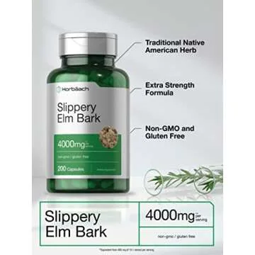 Horbäach Slippery Elm Bark Capsules for Digestive Health