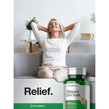 Horbäach Slippery Elm Bark Capsules for Digestive Health