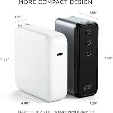 Satechi 108W USB C Charger for MacBook and iPhone