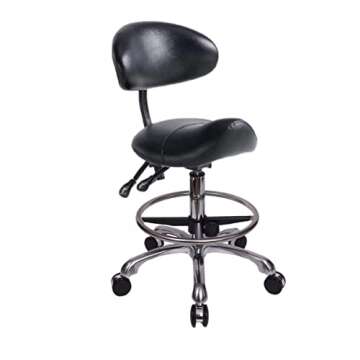 MWOSEN Saddle Stool Chair - Ergonomic Rolling Seat for All