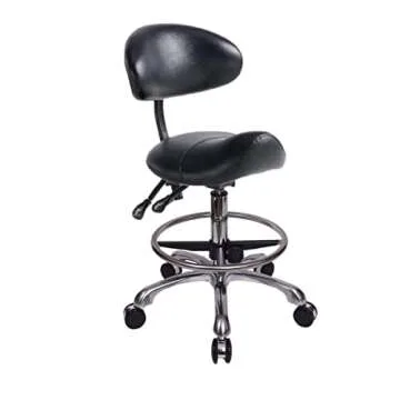 MWOSEN Saddle Stool Chair - Ergonomic Rolling Seat for All