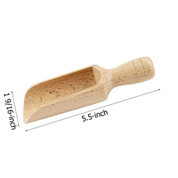 BICB Wooden Scoop Natural Beech Wood Multipurpose 5.5 Inch