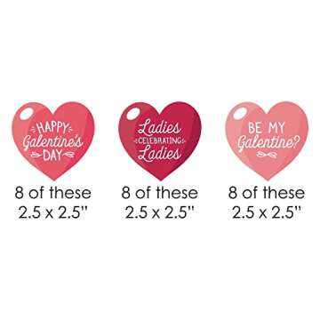 Happy Galentine’s Day Straw Decor for Festive Parties