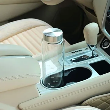 Sursip 32 oz Glass Water Bottle with Nylon Sleeve and Measurements