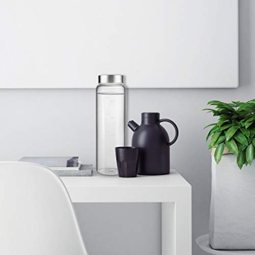 Sursip 32 oz Glass Water Bottle with Nylon Sleeve and Measurements