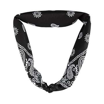 Levi's Mens 100% Cotton Multi-purpose Bandana Gift Sets – Headband, Wrap, Protective Coverage, Black/White, Pack 2 US