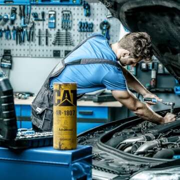 Unique Gifts For Men Alfaro Yellow CAT 1R 1807 Engine Oil Filter Skinny Tumbler with Lid, Stainless Steel Double Wall Cups, Insulated Travel Coffee Mug