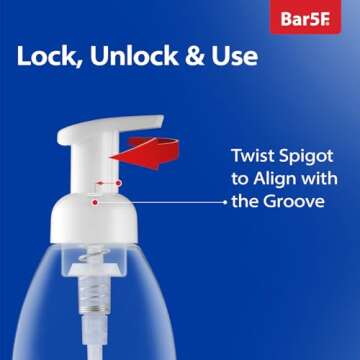 Bar5F Foaming Soap Dispenser Pump Bottle for Dr. Bronner's Castile Liquid Soap 8.5-Ounce Pack of 2