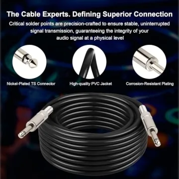MOOKEERF 1/4" Speaker Cables - 10FT Dual Pack for Musicians