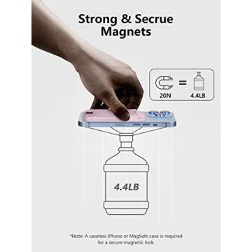 TopMade for Magsafe Wallet - Strongest Magnetic Card Holder for iPhone 16/16 Pro, RFID Blocking, Fit...