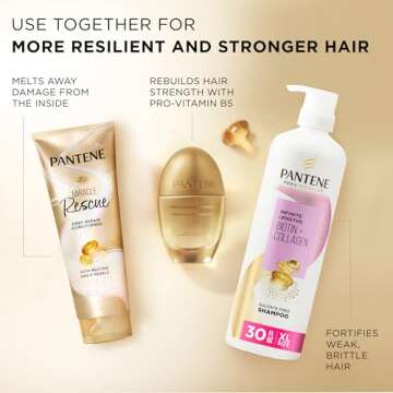 Pantene Miracle Rescue Deep Conditioner - Melting Pro-V Pearls for Dry, Damaged or Color-Treated Hair, Softens and Repairs, 8.0 oz