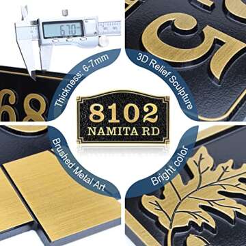 Customizable COQOFA House Address Plaque for Every Home