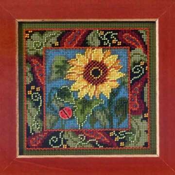 Sunflower Beaded Cross Stitch Kit - Autumn Crafting Delight