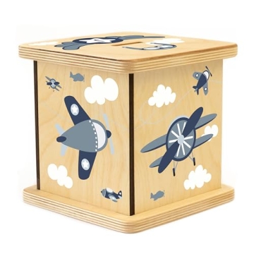 Personalized Airplane Wooden Piggy Bank for Kids