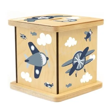 Personalized Airplane Wooden Piggy Bank for Kids
