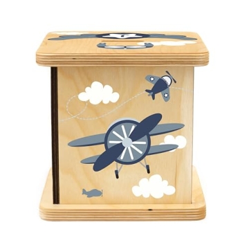 Personalized Airplane Wooden Piggy Bank for Kids