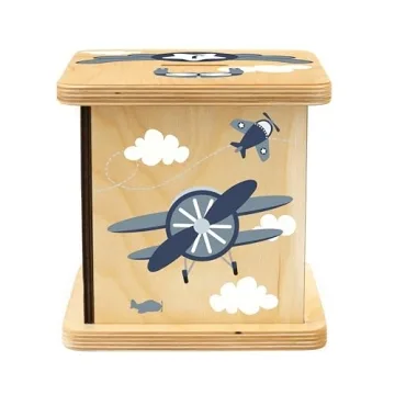 Personalized Airplane Wooden Piggy Bank for Kids