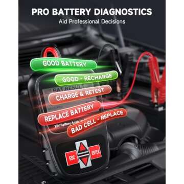 FOXWELL BT100 Pro 12V Car Battery Tester with Accurate Diagnostics