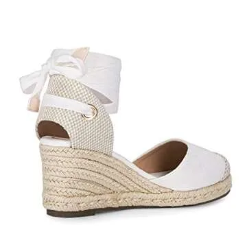 Chic Lace Up Espadrille Wedge Sandals Elevate Your Summer
