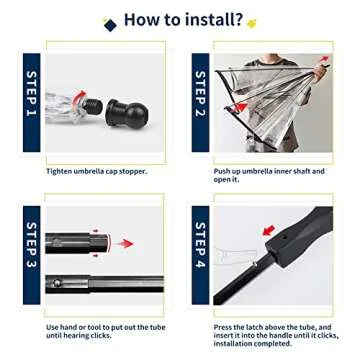 PETLESO Dog Umbrella for Small Dogs, Clear Dog Umbrella Rainproof, Pet Umbrella with Leash