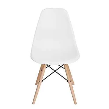 HOMY CASA Mid Century White Dining Chairs - Set of 6