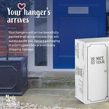 Hangorize USA Made Premium Children's Clothes Hangers - Youth Hangers - Very Durable Heavy Duty Tubular Kids Hangers Plastic - Baby Hangers for Closet, 60 Pack of Child Hangers (White)