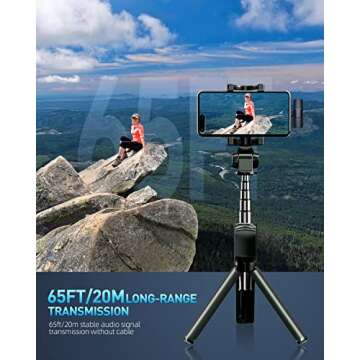 Wireless Lavalier Microphone for Type-C Phone, Android/Laptop, Plug-Play Wireless Microphones for Recording, TikTok, Live Stream, YouTube