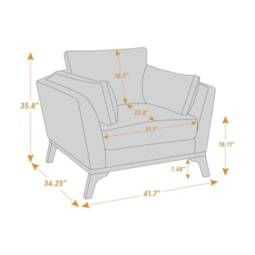 VANOMi Oversized Boucle Accent Chair Classic Comfort