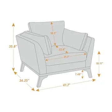 VANOMi Oversized Boucle Accent Chair Classic Comfort