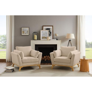 VANOMi Oversized Boucle Accent Chair Classic Comfort