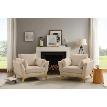 VANOMi Oversized Boucle Accent Chair Classic Comfort