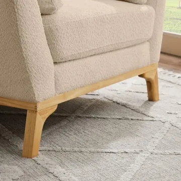 VANOMi Oversized Boucle Accent Chair Classic Comfort