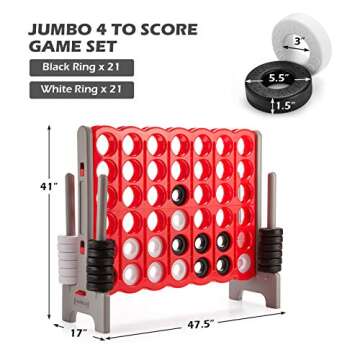 COSTWAY Jumbo 4-to-Score Game Set for All Ages