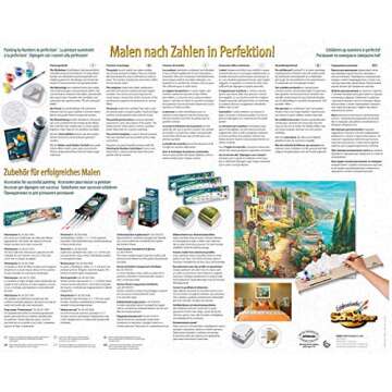 Schipper 602100438 MNZ 609130814 Numbers Bella Italia Adults with Brush and Acrylic Paints 40 x 50 cm