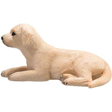 MOJO Yellow Labrador Puppy Realistic Domesticated Animal Hand Painted Toy Figurine