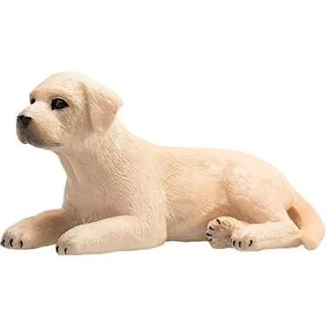 MOJO Yellow Labrador Puppy Realistic Domesticated Animal Hand Painted Toy Figurine