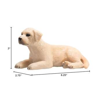 MOJO Yellow Labrador Puppy Realistic Domesticated Animal Hand Painted Toy Figurine