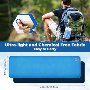 Sukeen Cooling Towels 6 Pack (40"x 12"), Cooling Towels for Neck and Face, Cooling Rags, Lightweight Soft Breathable Towels for Yoga, Sport, Workout, Running, Gym, Camping, Fitness