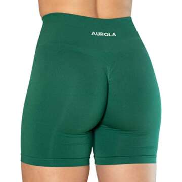 AUROLA Intensify Workout Shorts for Women Seamless Scrunch Short Gym Yoga Running Sport Active Exerc...