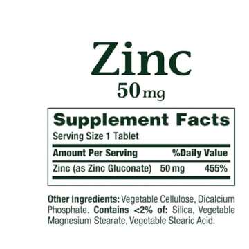 Nature's Bounty Zinc 50 mg - Vegetarian, 400 Caplets
