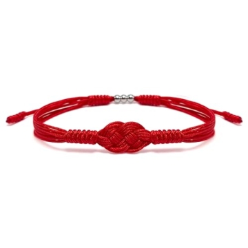 HARACRAFT Red Infinity Protection Bracelet for Luck and Unity